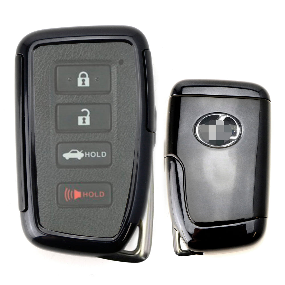 Car Key Fob Cover Case Chain Ring For Lexus ES NX RX GS LX RC Accessories  Silver