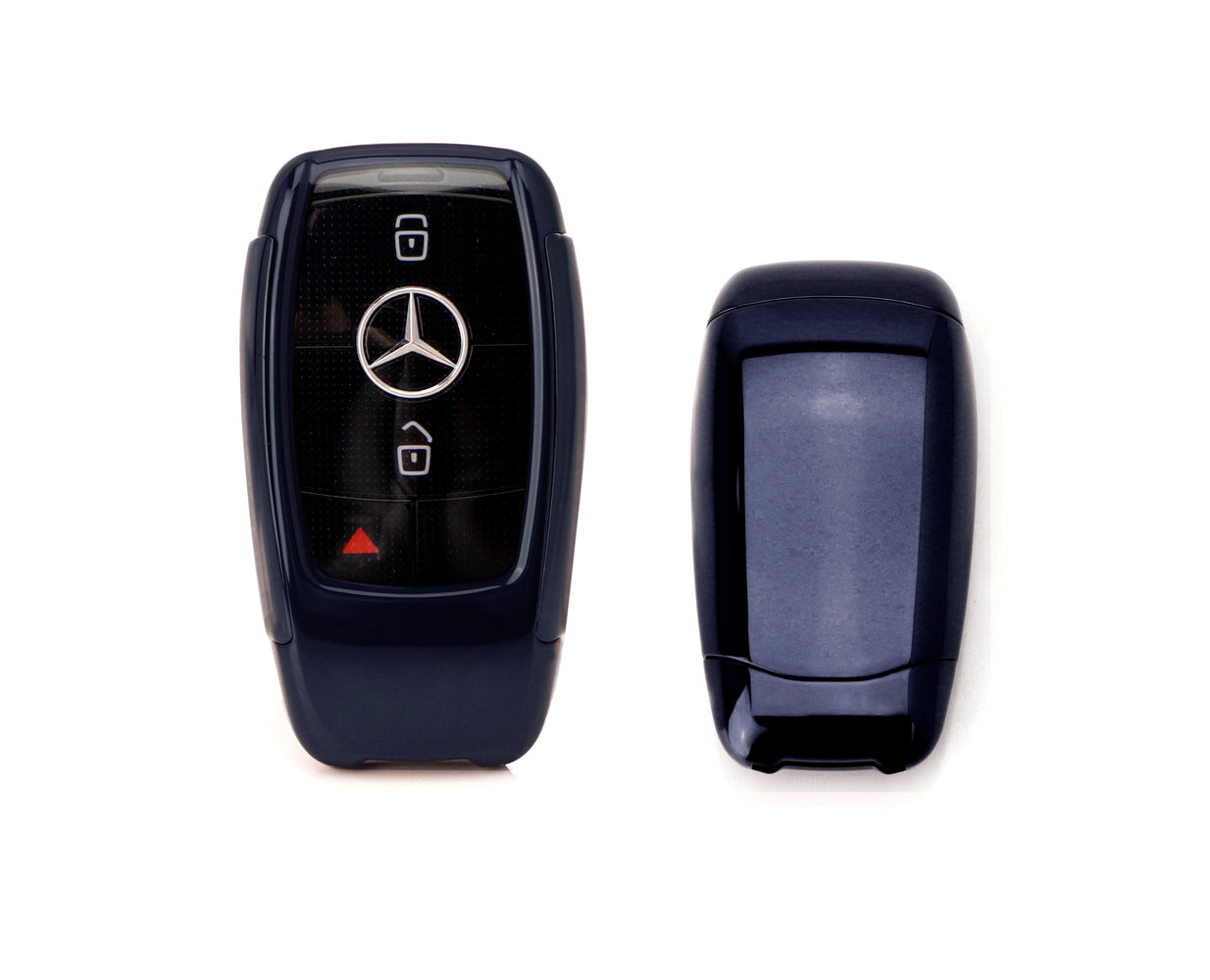 Black TPU Key Fob Cover w/ Button Cover For Mercedes E S G A C CLA CLS GLB Class
