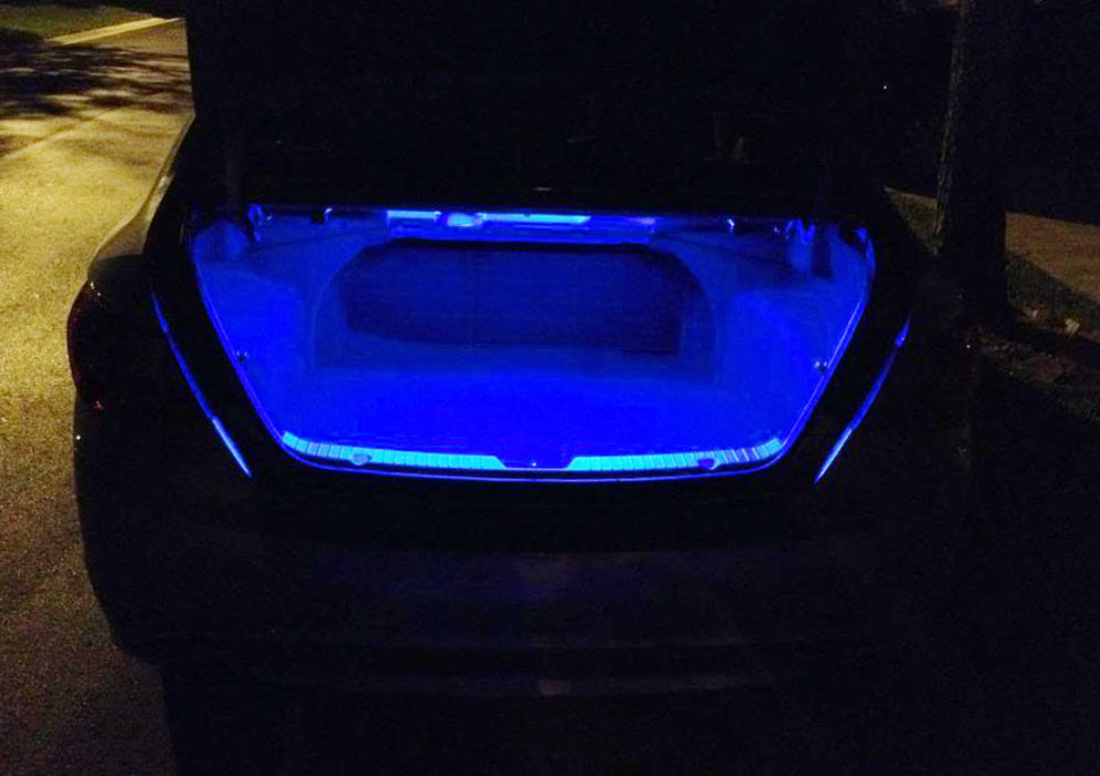 Left Tunk 1pc HID Blue 8-SMD Error Free 578 2112 6411 LED Dome Tunk Area Cargo L ...