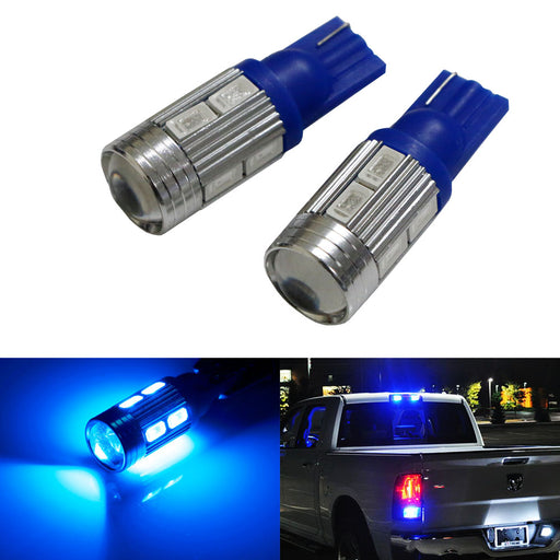 Blue 921 912 920 168 T10 10-SMD LED Replacement Bulbs For Truck 3rd Brake Lights