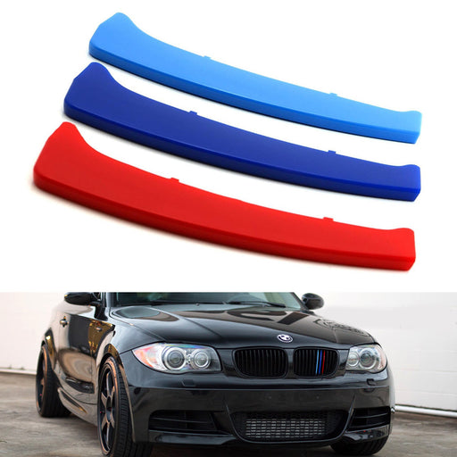 ///M-Color Grille Insert Trims For 08-13 BMW 1 Series w/ 12 Standard Grill Beams