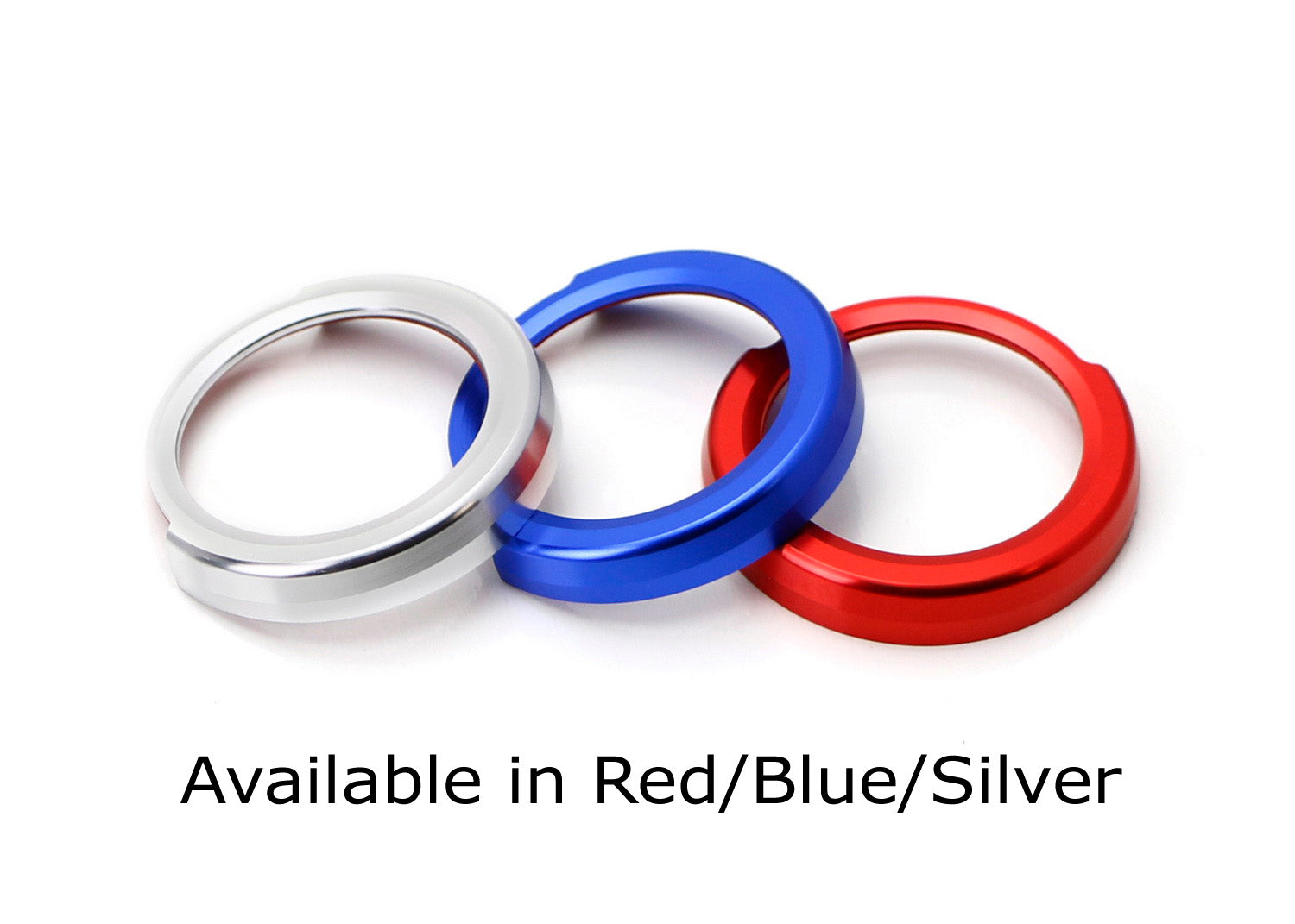 Red Aluminum Keyless Engine Push Start Button Decoration Ring Trim For