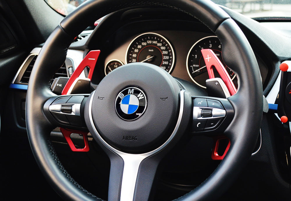 Red Steering Wheel Paddle Shifter Extension Covers For BMW 2 3 4 X1 X4 X5  X6 — iJDMTOY.com