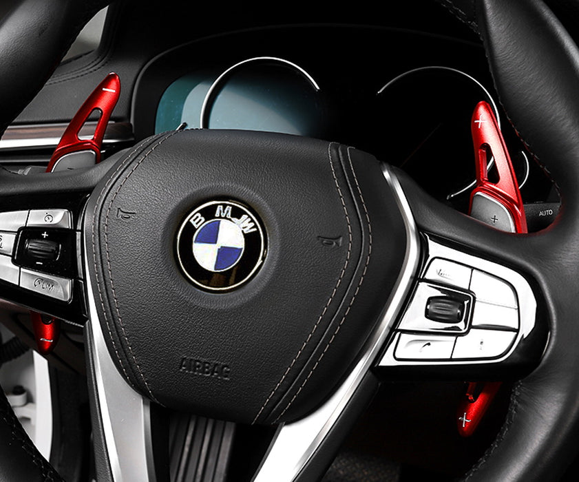 Red Steering Wheel Paddle Shifter Extension Cover For BMW 34 5 7 Series X3 X4 X5