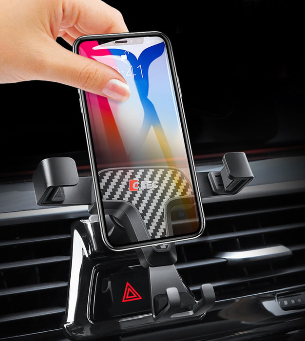 Smartphone Gravity Holder w/Exact Fit Clip-On Dash Mount For BMW G30 5 Series