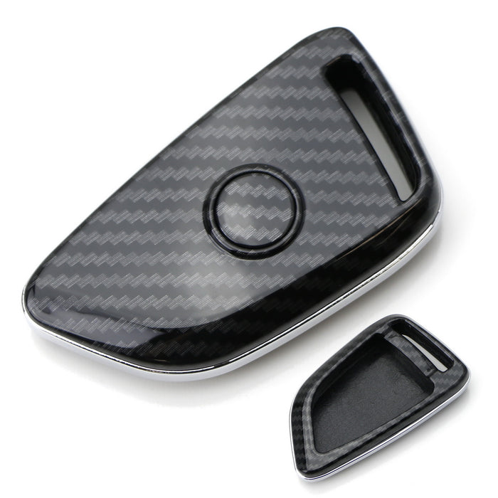 Black "Carbon Fiber" Key Fob Cover Case Holder For BMW X1 X4 X5 X6 5 7 Series