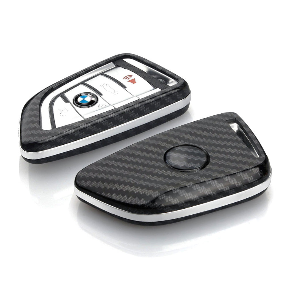 Black Carbon Fiber Key Fob Cover Case Holder For BMW X1 X4 X5 X6 5 7 —  iJDMTOY.com