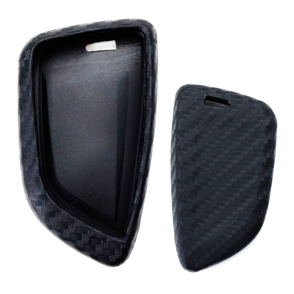 Carbon Fiber Soft Silicone Key Fob Cover Case For BMW X1 X4 X5 X6 5 7 —  iJDMTOY.com