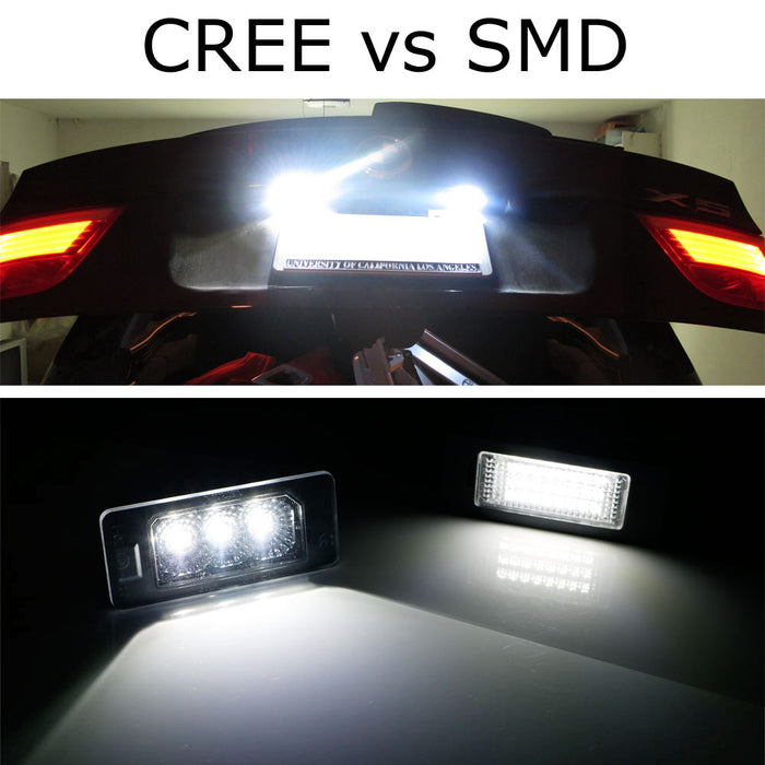 Super Bright White 3-CREE LED License Plate Lamps For BMW E90 E92 E60 F30 etc
