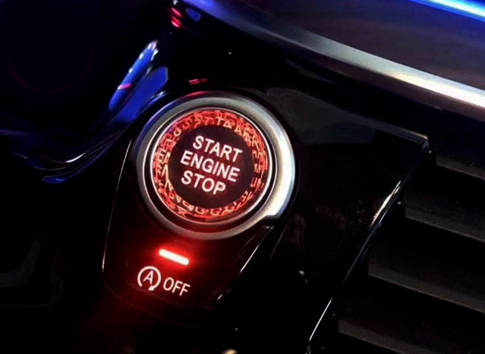 Red Trim Crystal Engine Push Start/Stop Button For 2014-up BMW F/G Cha ...