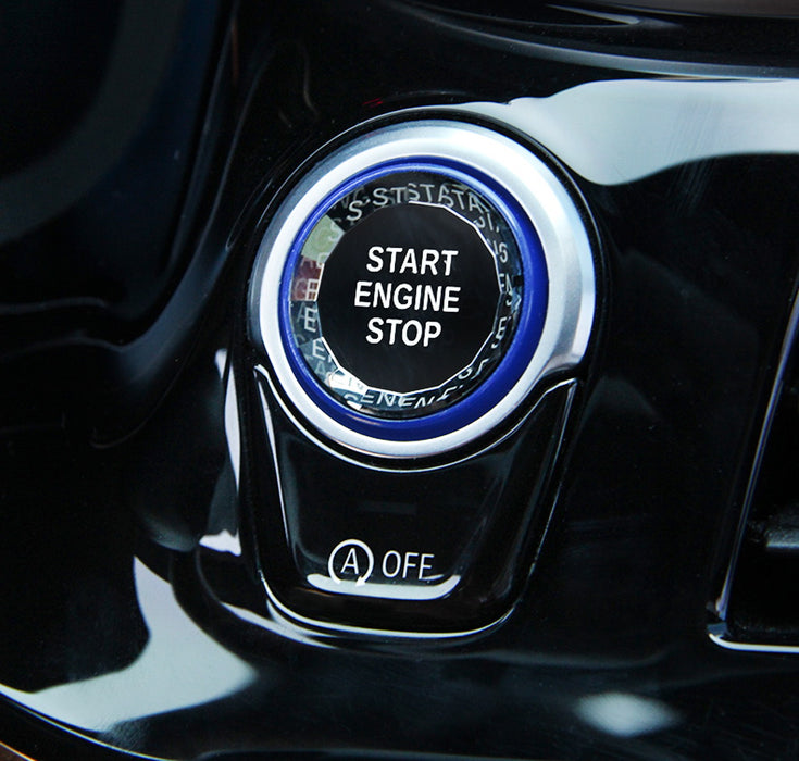 Blue Trim Crystal Engine Push Start/Stop Button For 14-up BMW F/G Chassis Model