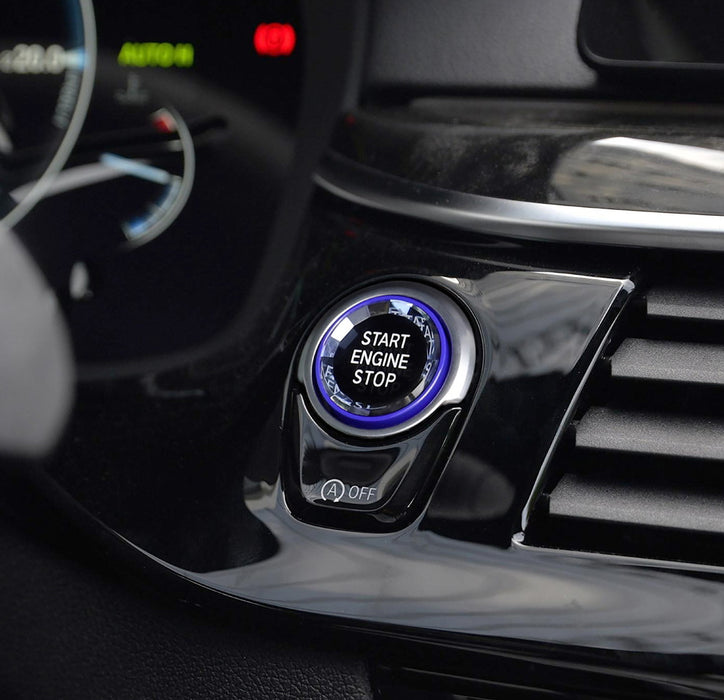 Car Engine Start Stop Button Cover For BMW F & G Series – ABS Glossy Protection (Blue)