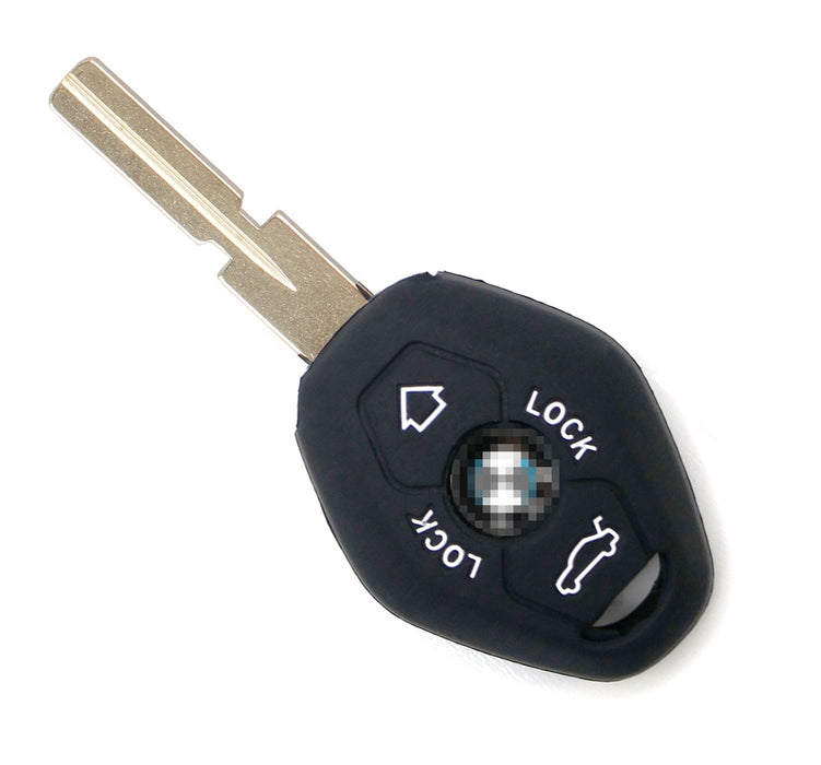 Black Soft Silicone Key Fob Cover For BMW 3 Series X3 X5 Z4 3-Button Blade Key