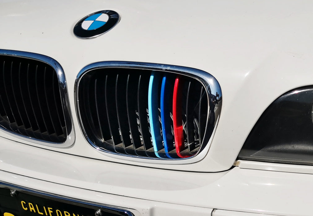 ///M-Colored Grille Insert Trims For BMW 1995-2003 E39 5 Series w/10-Beam Grill