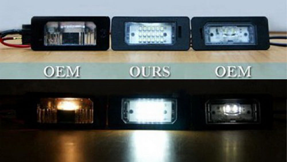 White 18-SMD LED License Plate Lights For 04-06 BMW E46 LCI 325Ci 330Ci M3 Coupe