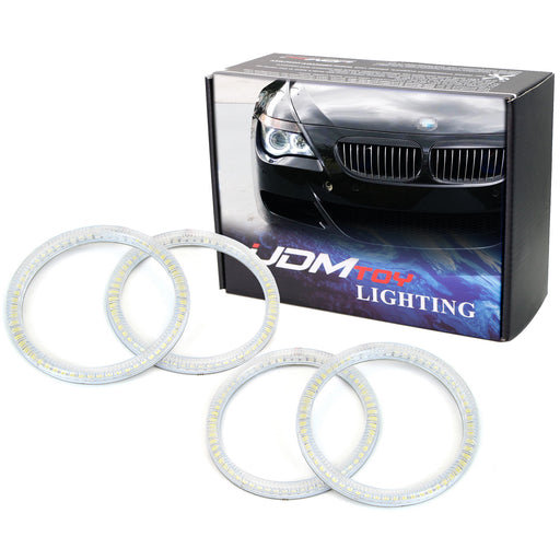7000K 4pc White LED Headlight Angel Eye Halo Rings Kit For BMW E63/E64 6 Series