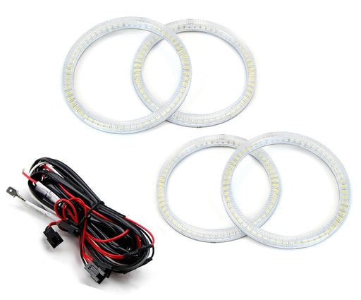 7000K 4pc White LED Headlight Angel Eye Halo Rings Kit For BMW E63/E64 6 Series