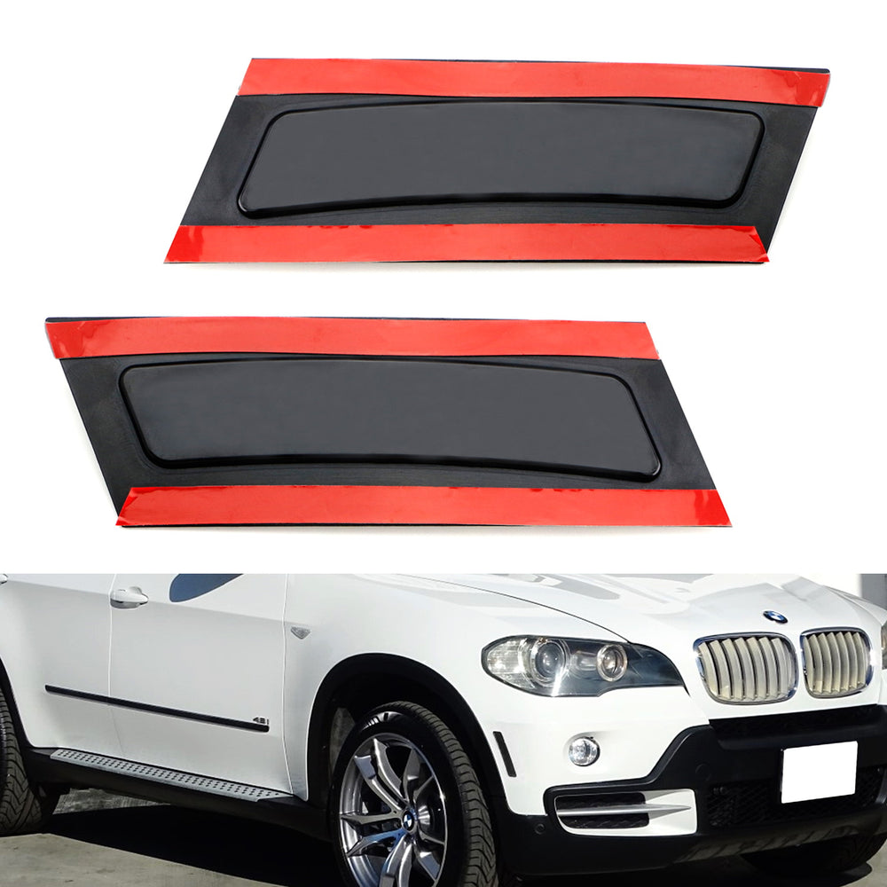 Euro Black Smoked Lens Front Bumper Side Markers For 2007-10 BMW E70 X5 Pre-LCI