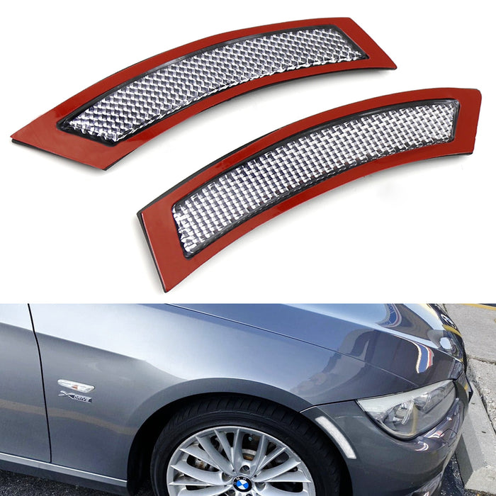 Clear Lens Front Bumper Wheel Arch Side Markers For BMW E92/E93 3 Series Coupe