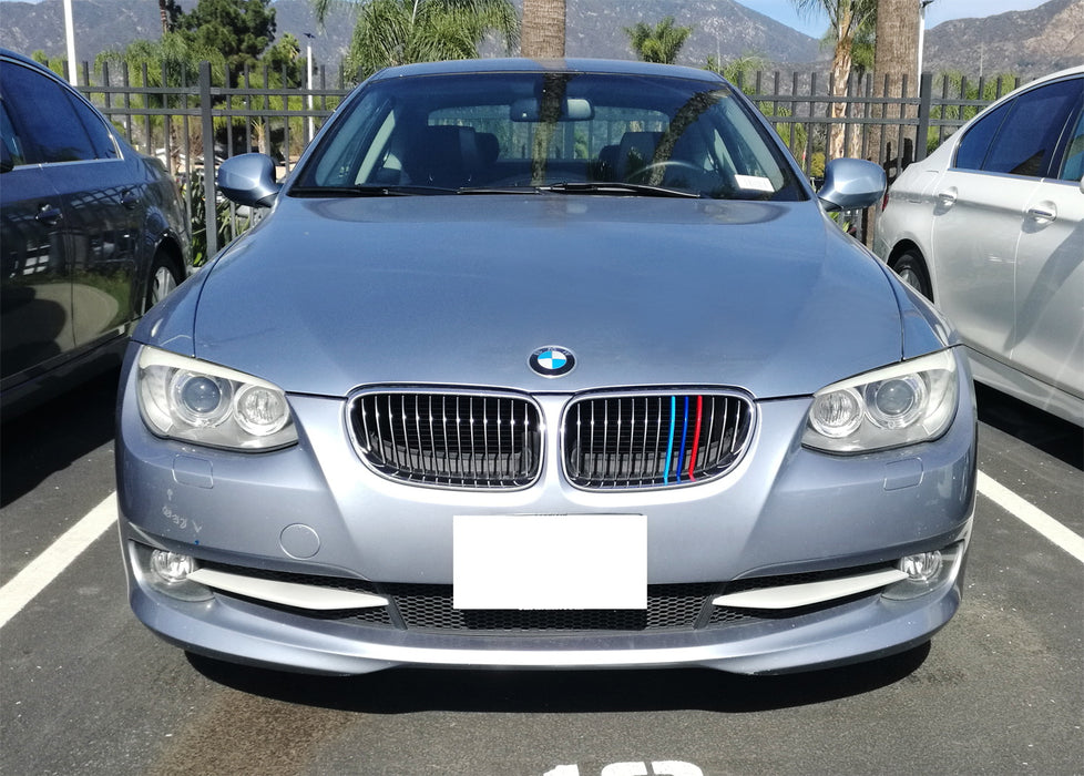 ///M-Color Grille Insert Trims For 11-13 BMW E92/E93 3 Series Coupe w/ 13-Beams