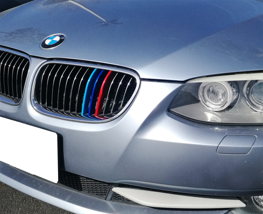 thumbnail image 2 of BMW E92 LCI 2011-2013 328i 335i Coupe M Tri Color Matte Black Front Grille Set 2 of 4
