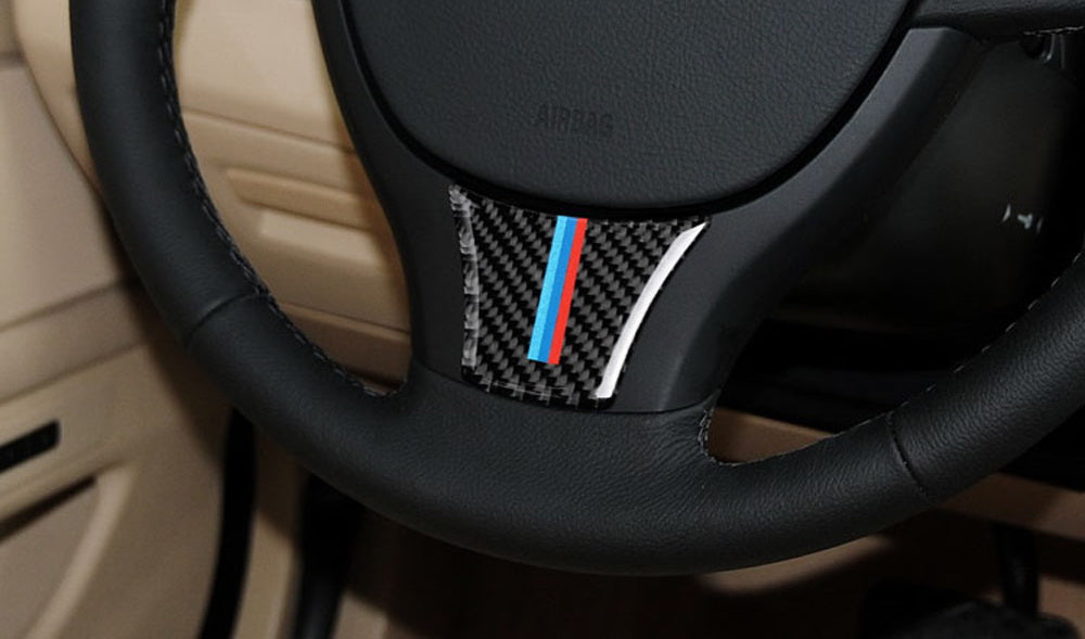 Gloss Black Real Carbon Fiber Steering Wheel Lower Trim For 2011-2016 BMW F10 5