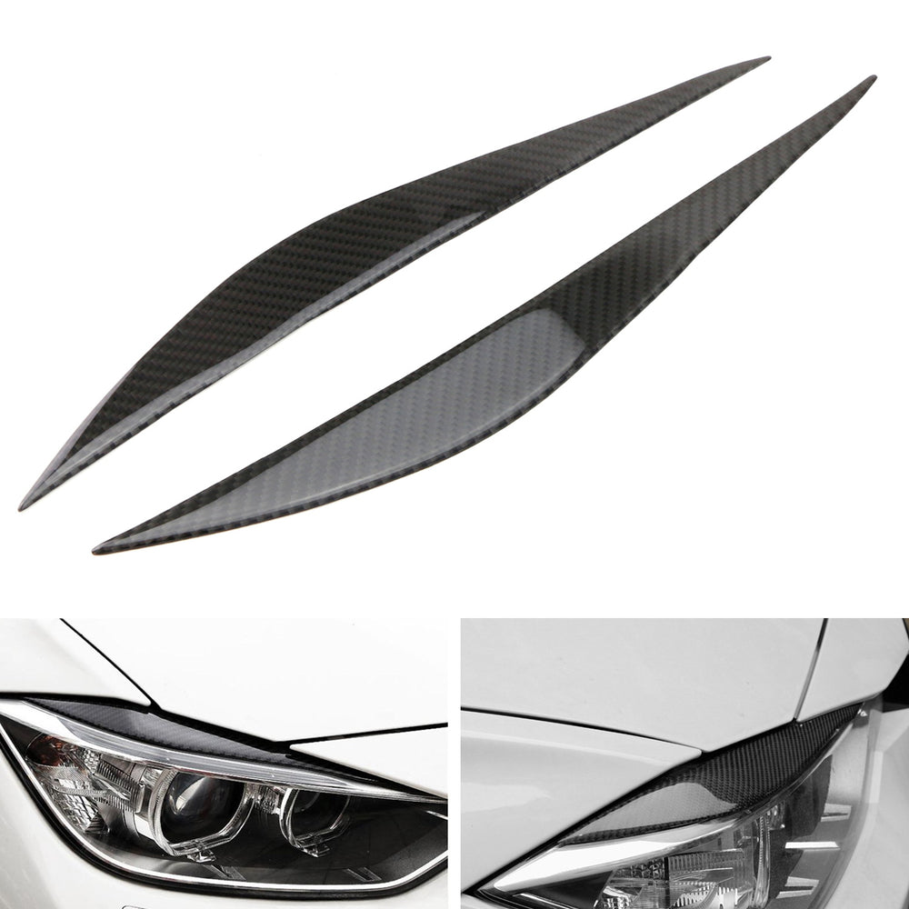 Dry Carbon Fiber Headlight Cover Eyebrows Eyelids for BMW 3 Series