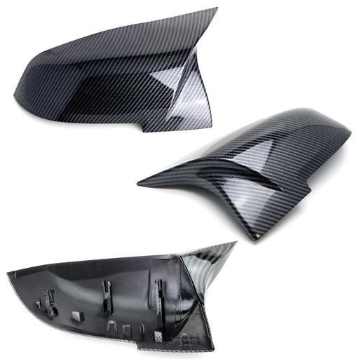 Black Carbon M-Inspired Side Mirror Cap Cover Replacement For BMW 1 2 3 4 Series