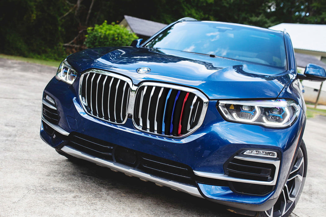 G05 Color ///M-Color Grille Insert Trims For 2019-23 BMW G05 X5 w/ 7 Beam Kidney ...