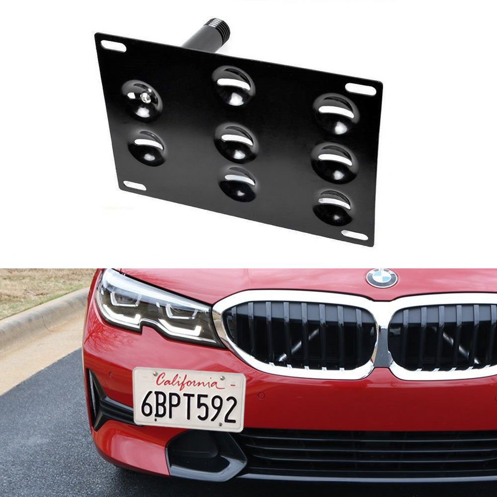 Front Bumper Tow Hook License Plate Mounting Bracket For 19-up BMW G20 3 Series