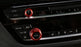 Red Aluminum AC Climate Control Radio Volume Knob Ring Covers For 17-up 5 Series
