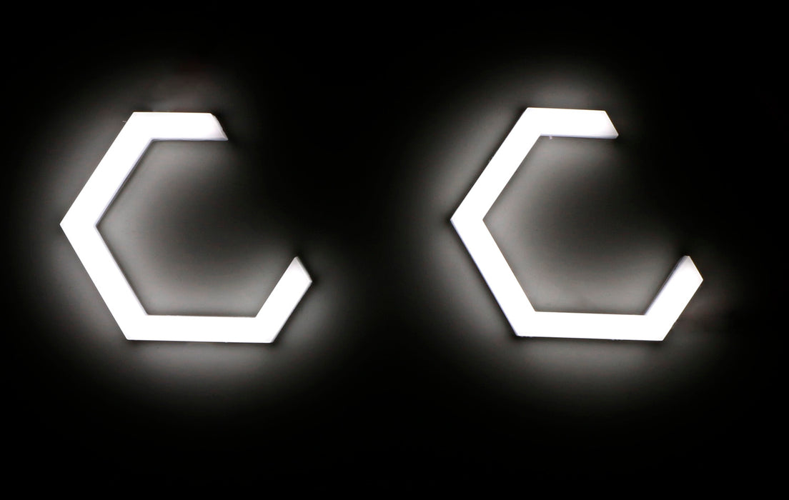 Hexagon Shape White LED Angel Eyes Halo Ring Lighting Kit For Headlight Retrofit