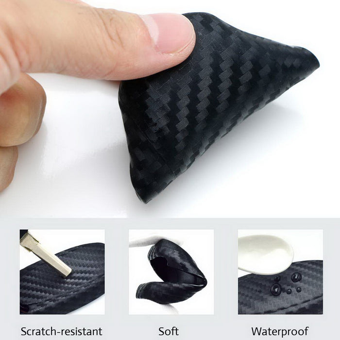 Carbon Fiber Pattern Soft Silicone Key Fob Cover For BMW First Gen Keyless Fob
