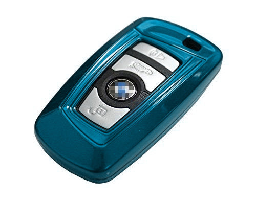 Exact Fit Glossy Blue Smart Key Fob Shell For BMW 1 2 3 4 5 6 7 X3 Series