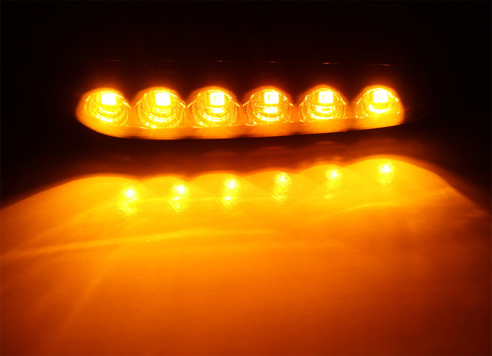 Smoked Lens Front Side Marker Lamps w/ Amber LED Lights For BMW 1 3 5 X Series