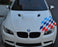 (2) 22x9" Iconic M Sport Flag Tri-Color Decal Stickers For BMW Side Doors, Hood