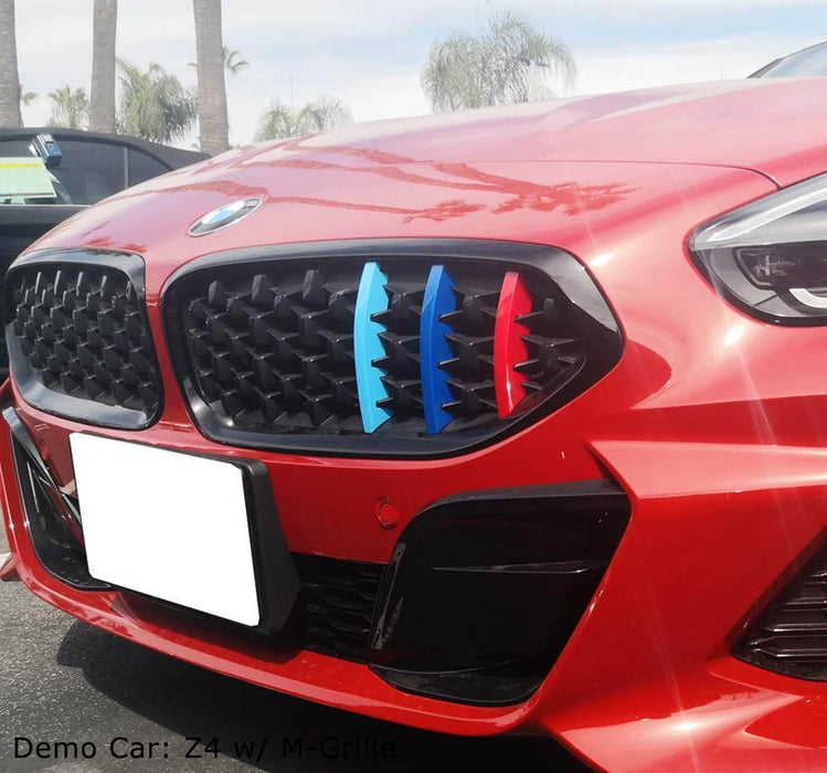 M-Colored Grille Insert Trims For 19-22 BMW G20 3 Series M340i w/ 8-Beam Grille