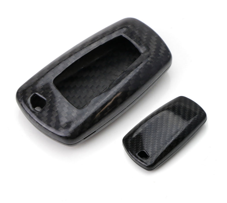 IJDMTOY Carbon Fiber Pattern Soft Silicone Key Fob Cover Compatible With Mercedes C