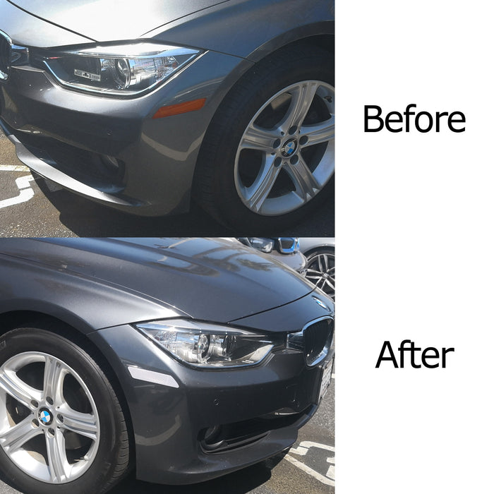 IJDMTOY Clear/White Reflective Sidemarker Overlays For BMW F30 F31 Pre-LCI 2012-15