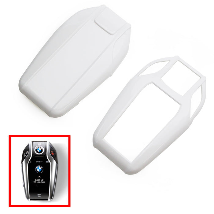 Pearl White Key Fob Shell Cover For BMW G11 7 Series i8 Touchscreen Smart Key