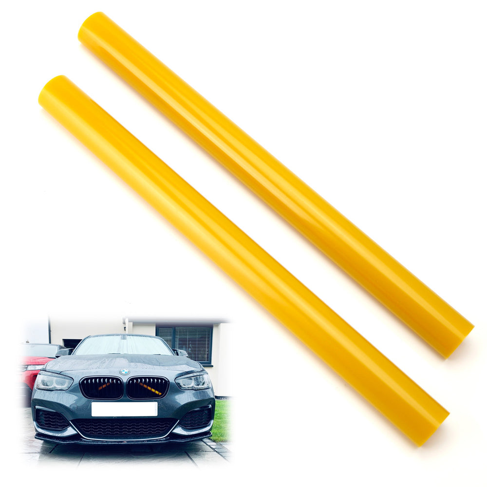 Yellow Front Grille V Bar Decoration Cover Trims Stripes For BMW X7 G30 G31  G32