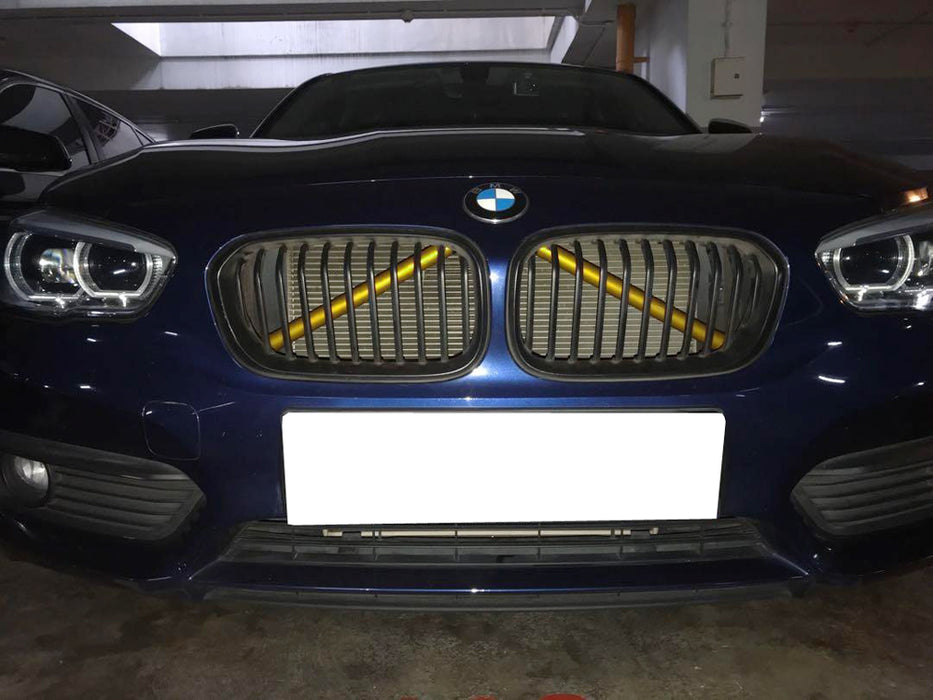 Yellow Behind Kidney Grille V-Bar Decoration Cover Trims For Gxx 5 6 Series X3..