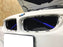 Blue Behind Kidney Grille V-Bar Decoration Cover Trims For BMW 1 2 3 Series Z4