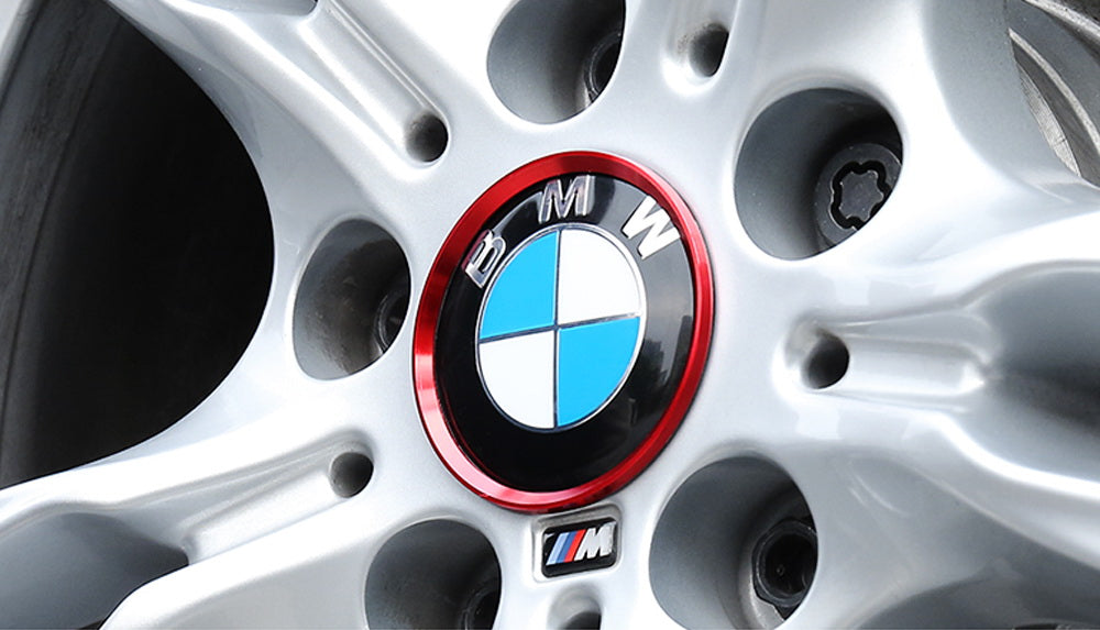 Bmw Rim Rings Red Aluminum Wheel Surrounding Ring Decoration Trims For BMW 68mm Cent ...