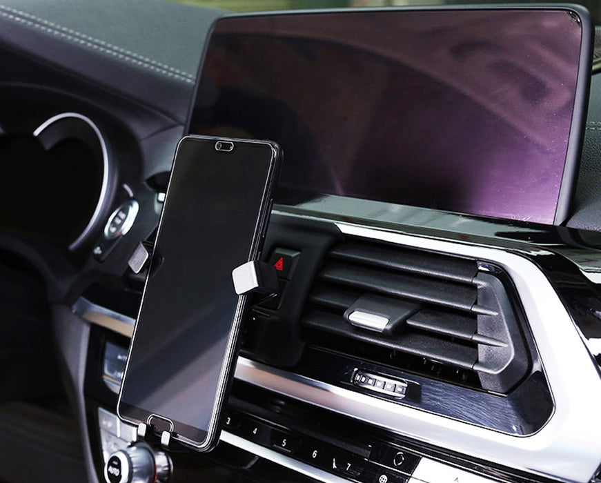 Smartphone Gravity Holder w/Exact Fit Clip-On Dash Mount For BMW 18-up X3, 19+X4