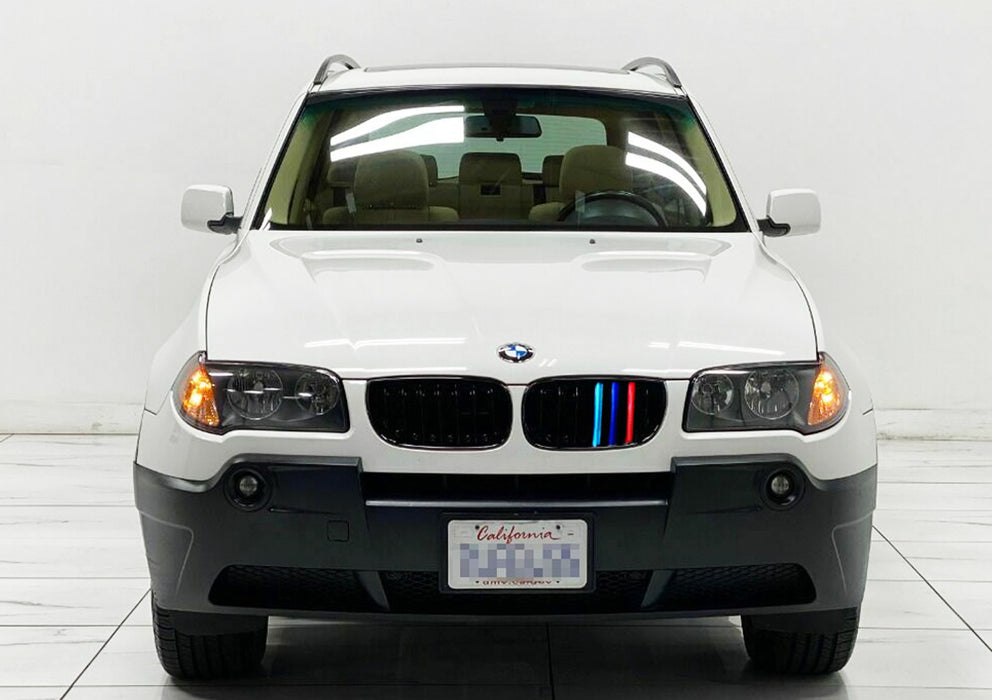 ///M-Colored Grille Insert Trims For 2003-06 BMW Pre-LCI X3 7-Beam Kidney Grills