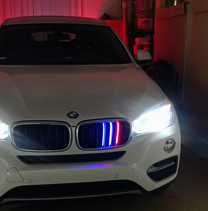 IJDMTOY M-Color Grille Insert For BMW X5 X6 2014-2018 - 3 Color Kidney Grill Trim
