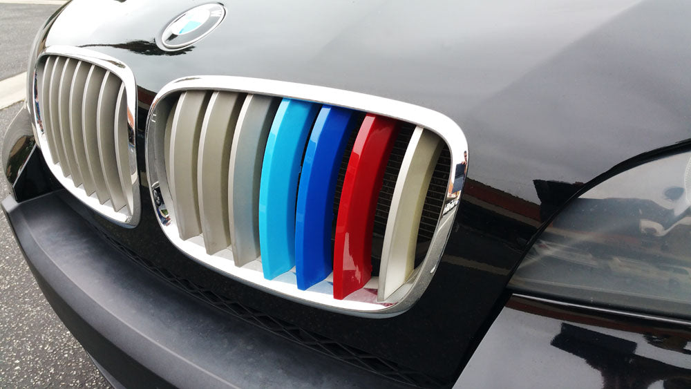M-Color 3-Color Grille Insert Trims For BMW E70 X5 E71 X6 Center Kidney Grill
