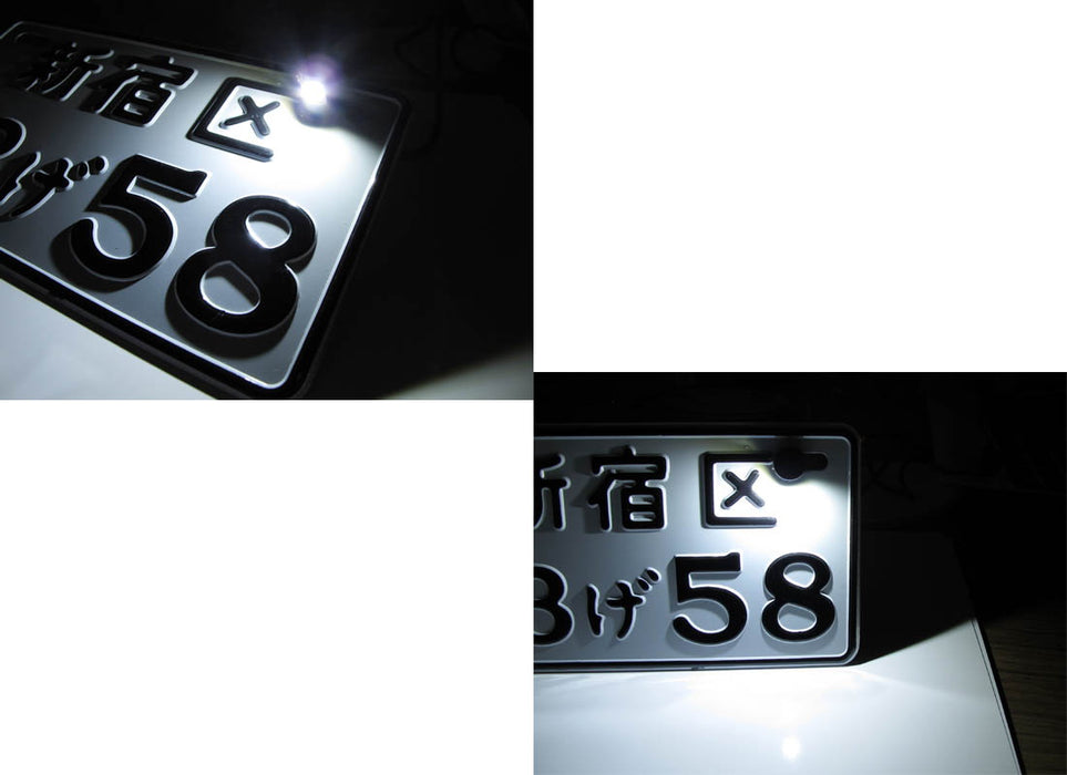 12V White 5730-SMD Bolt-On LED License Plate Lights For Motorcycle Bike or Car