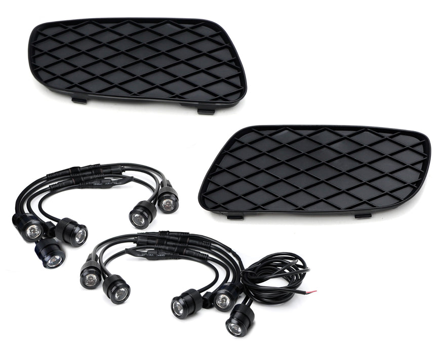 Ledayflex Ii Rectangular Brabus Style White LEDayFLex DRL w/Spare Bezels For 2008-2012 Smart 45 ...